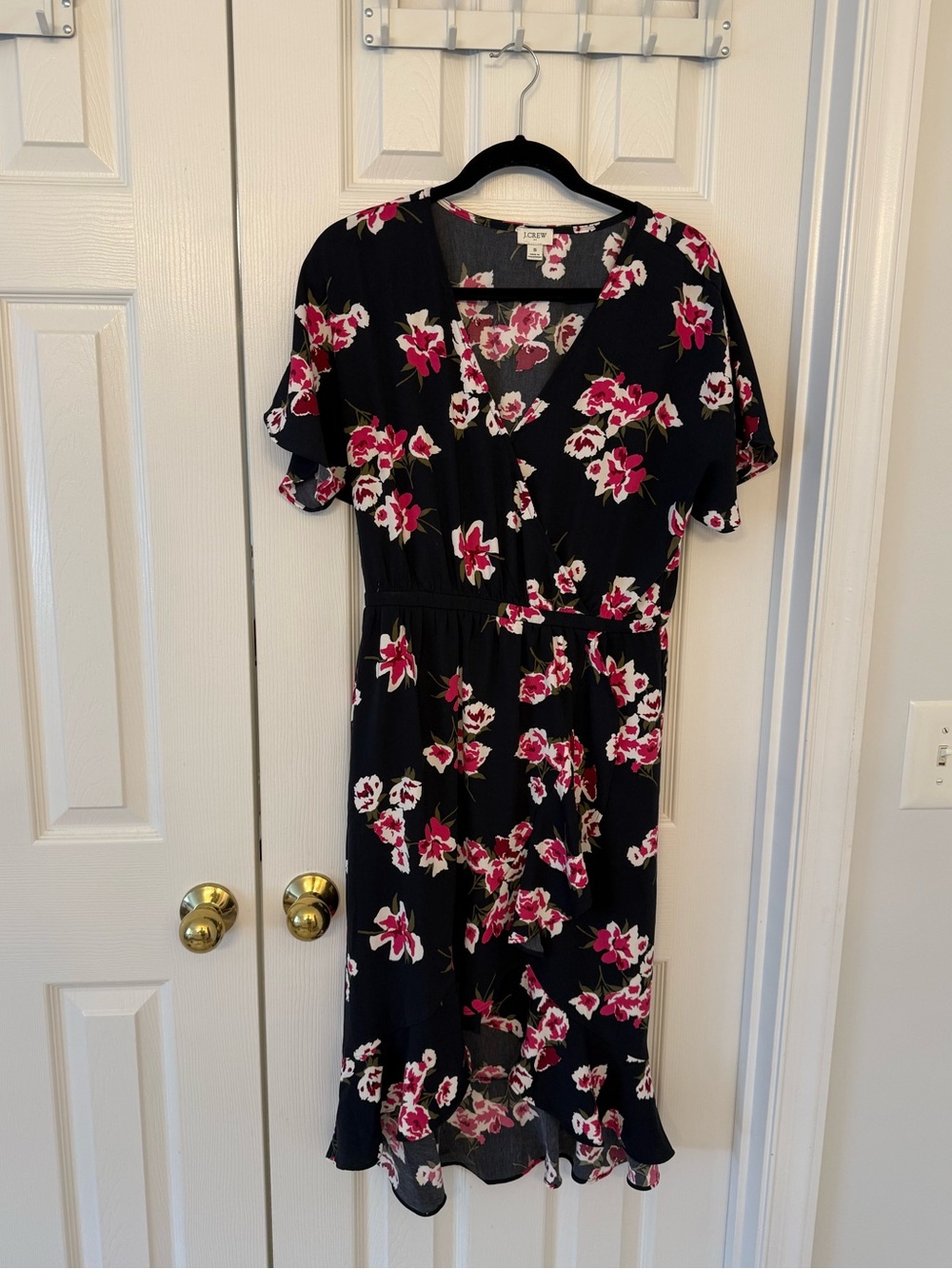 J Crew floral high low dress